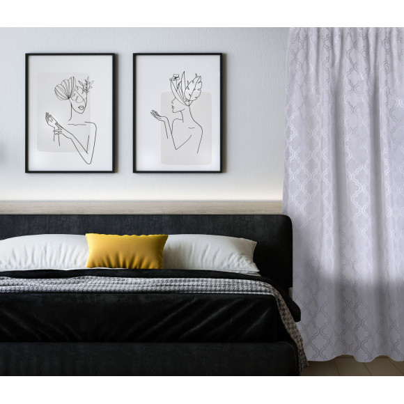 Zasłona z taśmą zaciemni CLOVER CHIC 140x270 szary